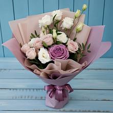 Букет цветов из:  Розы и Лизиантусы в Андреевской Ростовской области