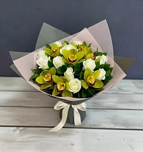 Букет цветов из:  Орхидеи и Розы #REPLACE_PRED# Андреевской Ростовской области