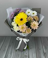 Букет цветов из:  Розы, Герберы и Хризантемы в Андреевской Ростовской области
