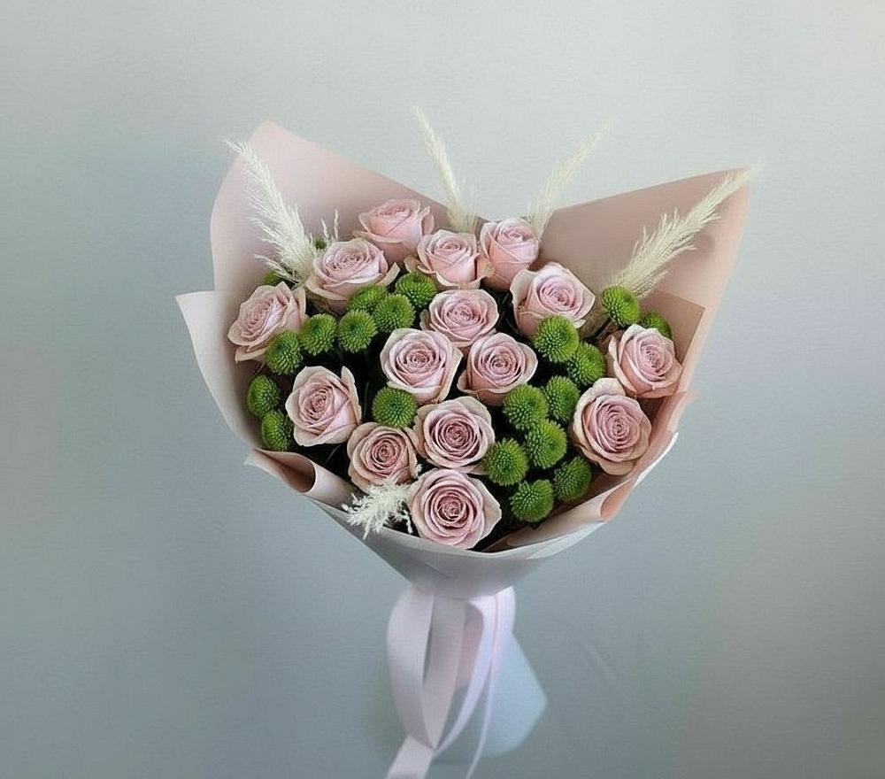 Букет доброе утро в Андреевской Ростовской области Букет цветов из: Розы и Хризантемы в Андреевской Ростовской области