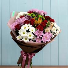 Букет цветов из:  Розы, Хризантемы и Альстромерии в Андреевской Ростовской области