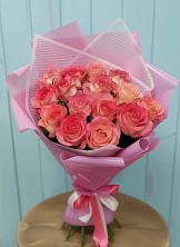 Букет 15 Розовых роз Равель в Андреевской Ростовской области